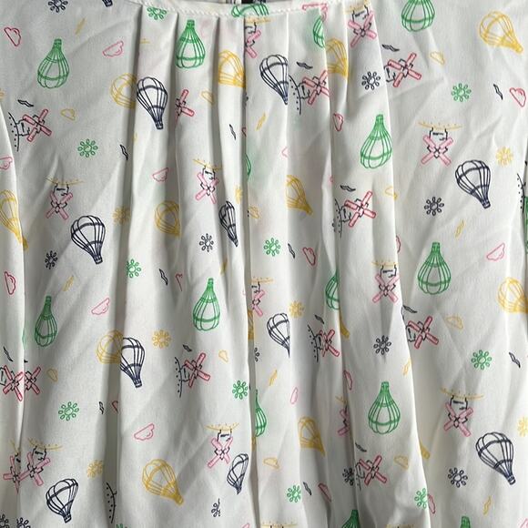 Glow Passion Cropped Blouse With Hot Air Balloon Print Size Large - Picture 3 of 7